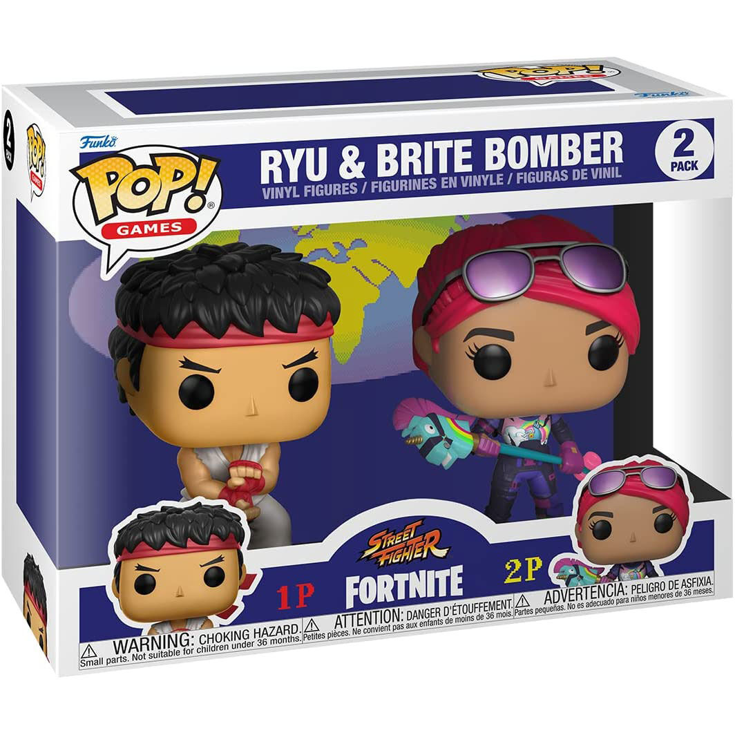 Photo du produit Fortnite pack 2 POP! Games Vinyl figurines Ryu & Brite Bomber