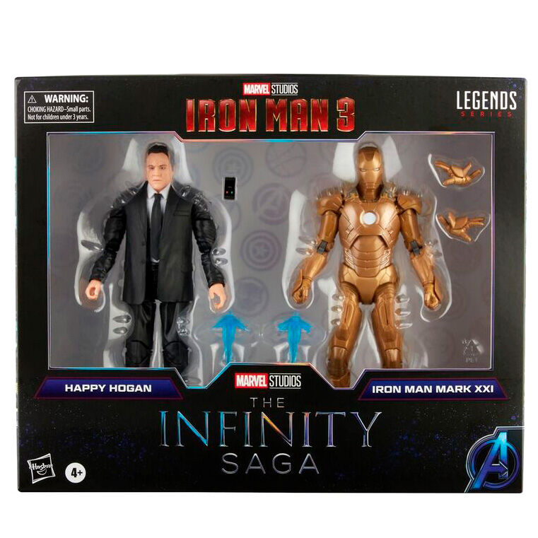 Photo du produit Coffret 2 figurines Happy Hogan and Iron Man Mark XXI Iron Man 3 The Infinity Saga Marvel 15cm