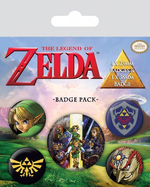 Photo du produit The Legend of Zelda pack 5 badges Link