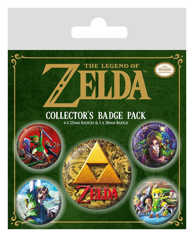 Photo du produit Legend of Zelda pack 5 badges Classics