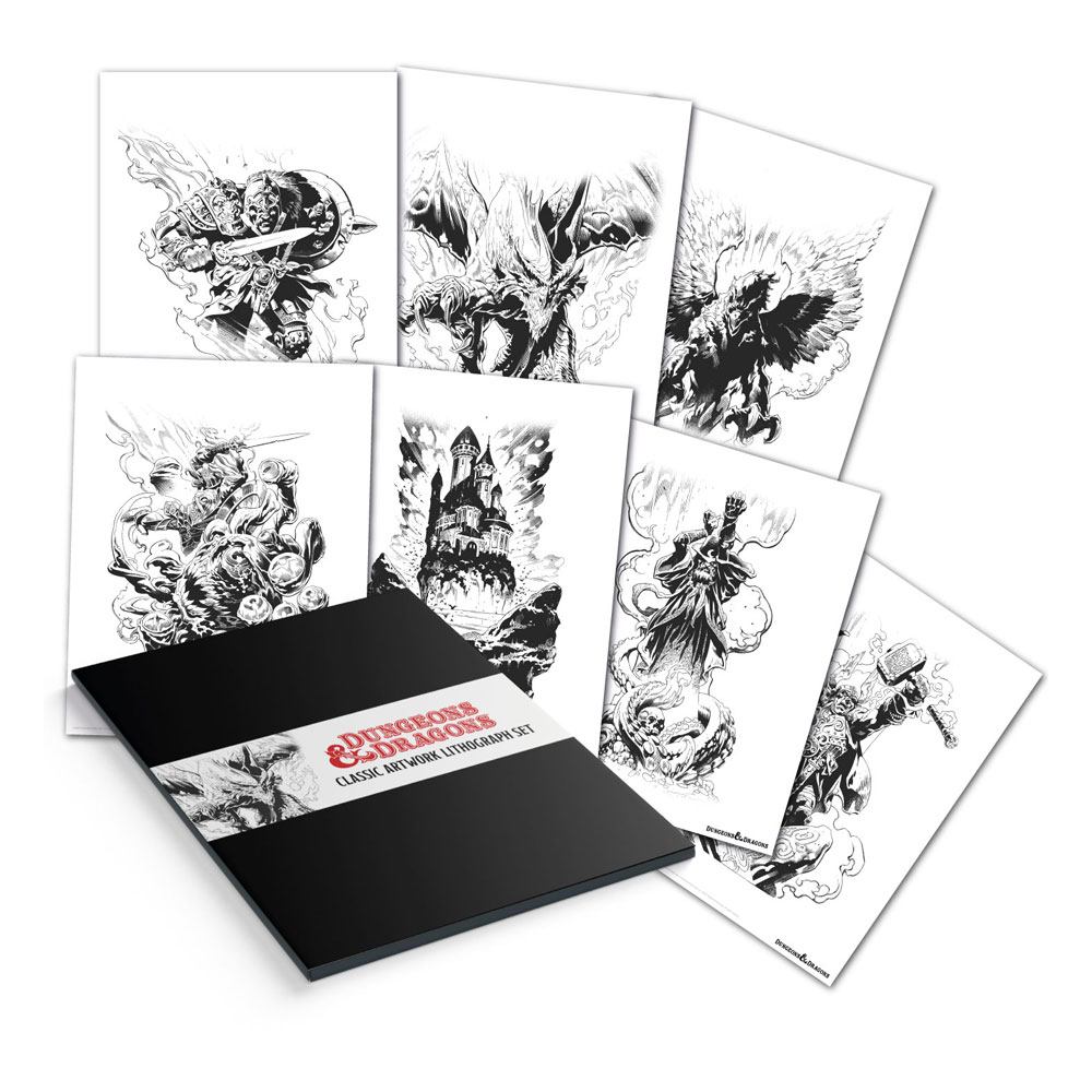 Photo du produit Dungeons & Dragons set 7 lithographies 36 x 28 cm