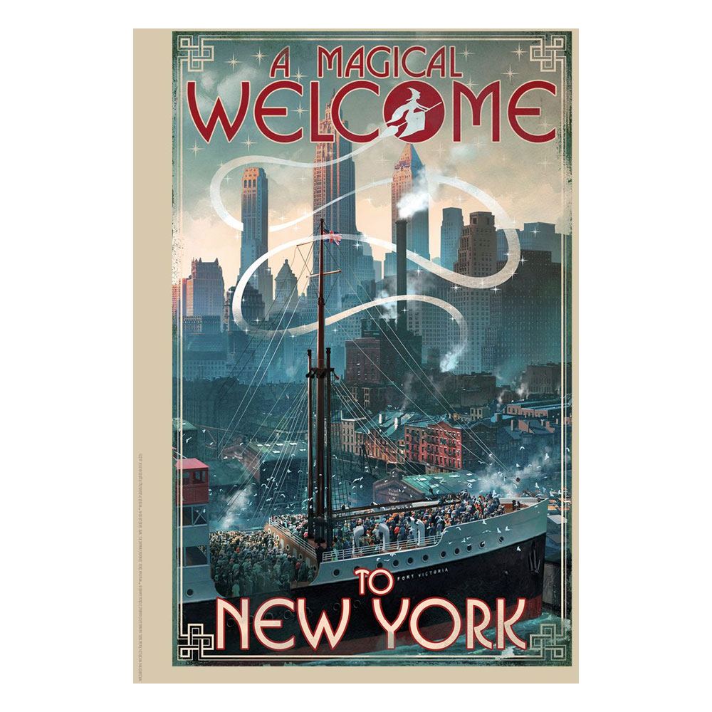 Photo du produit Les Animaux fantastiques lithographie New York Limited Edition 42 x 30 cm