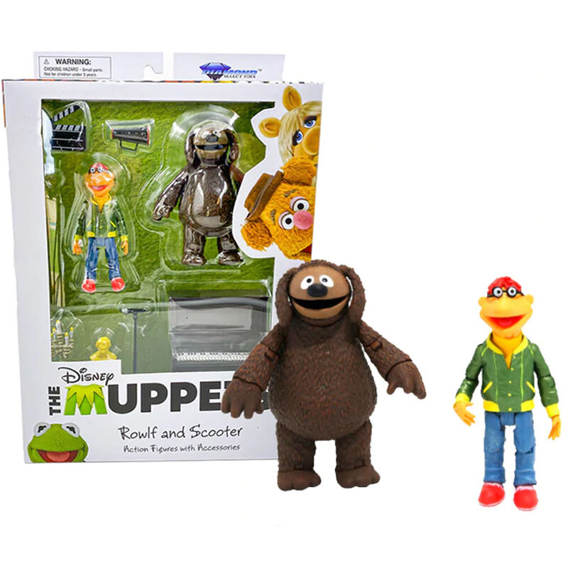 Photo du produit Coffret 2 figurines Action Rowlf et Scooter Best Of Serie 1 Muppets 13cm