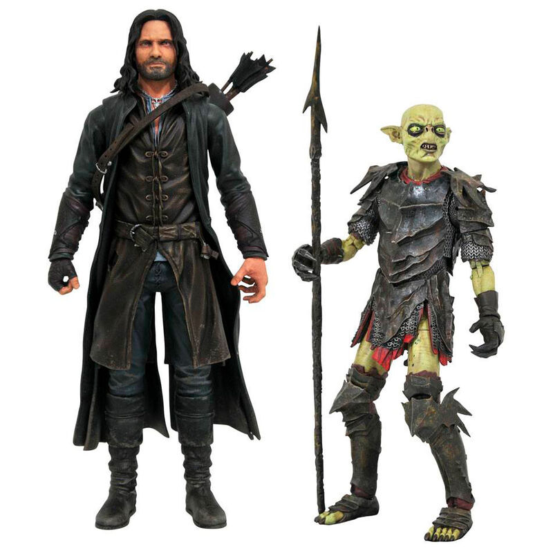 Photo du produit Figurines Aragorn et Orco - Le seigneur des anneaux