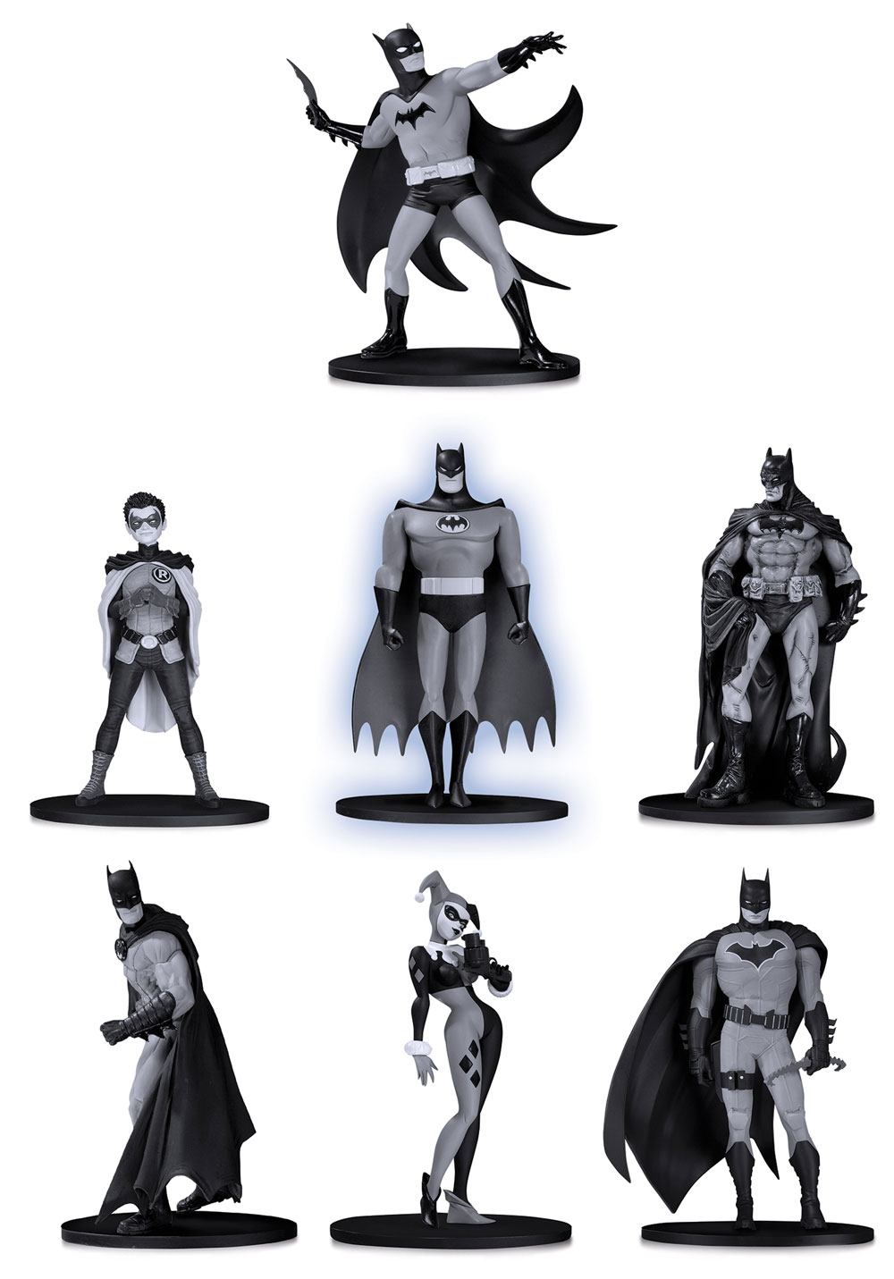 Photo du produit Batman Black & White pack 7 figurines PVC Box Set 2 10 cm