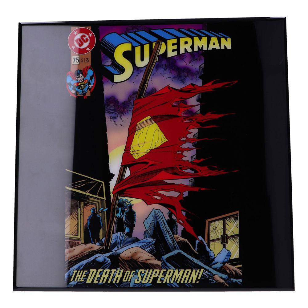 Photo du produit Superman décoration murale Crystal Clear Picture The Death of Superman 32 x 32 cm