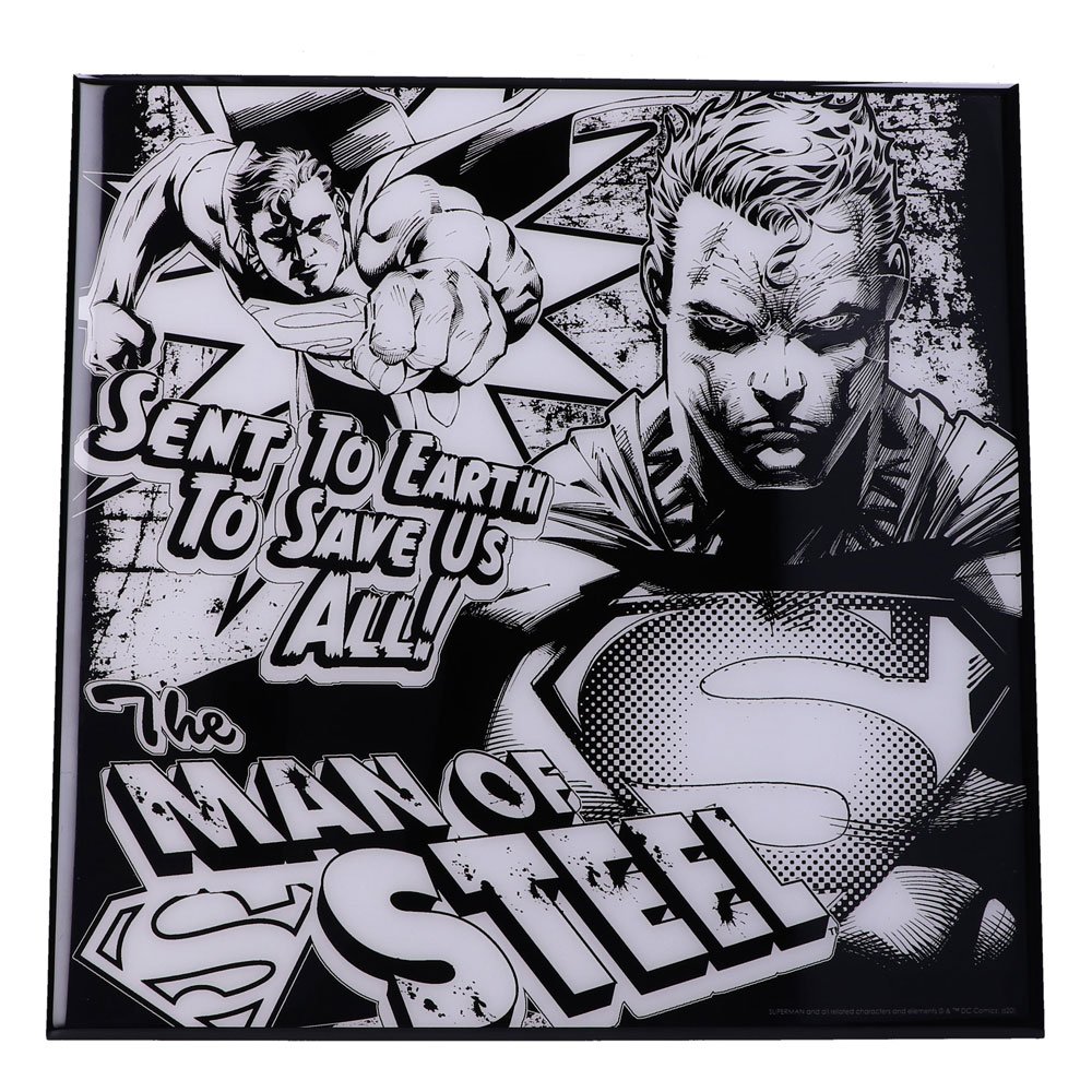 Photo du produit Superman décoration murale Crystal Clear Picture The Man of Steel 32 x 32 cm