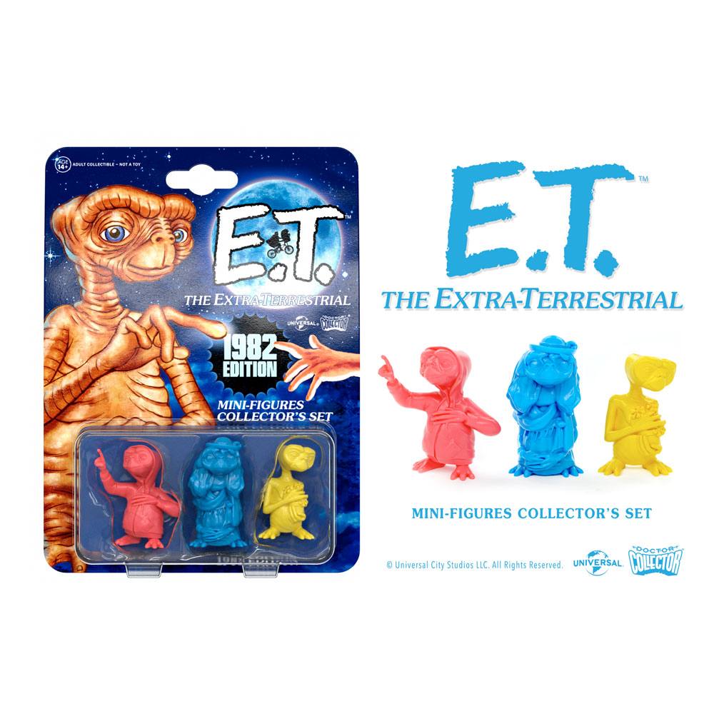 Photo du produit E.T. l´extra-terrestre pack 3 mini figurines Collector's Set 1982 Edition 5 cm