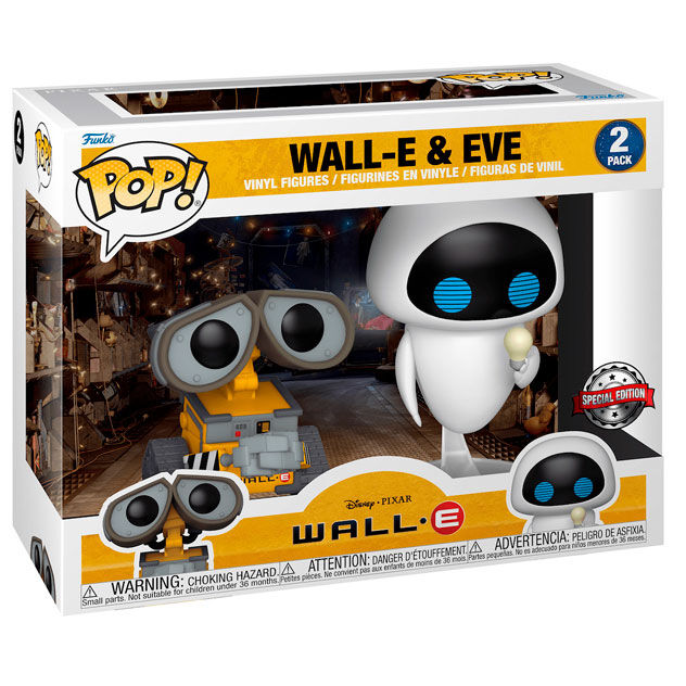 Photo du produit Pack 2 figurines POP Disney Wall-E - Wall-E & Bulb Eve Exclusive