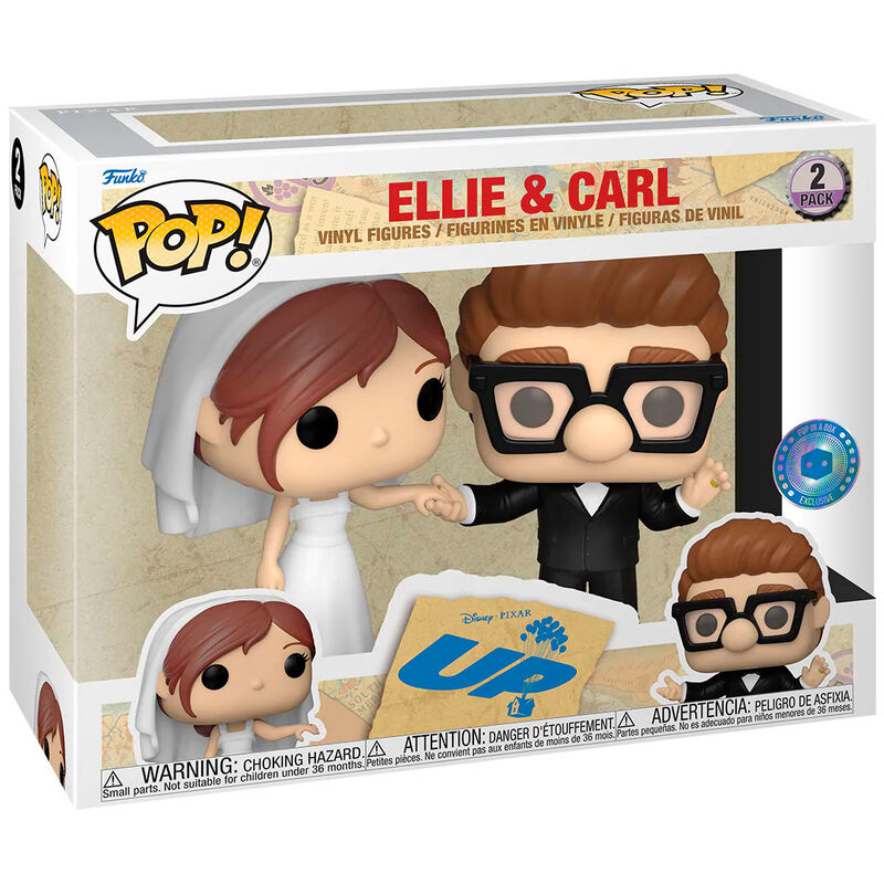 Photo du produit Pack 2 figurines POP Disney UP Ellie & Carl Exclusive