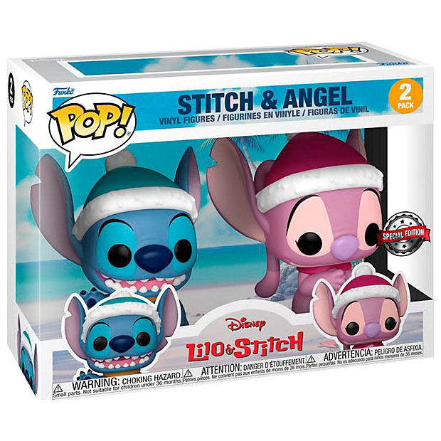 Photo du produit Pack 2 figurines POP Disney Lilo & Stitch - Stitch & Angel Winter Exclusive