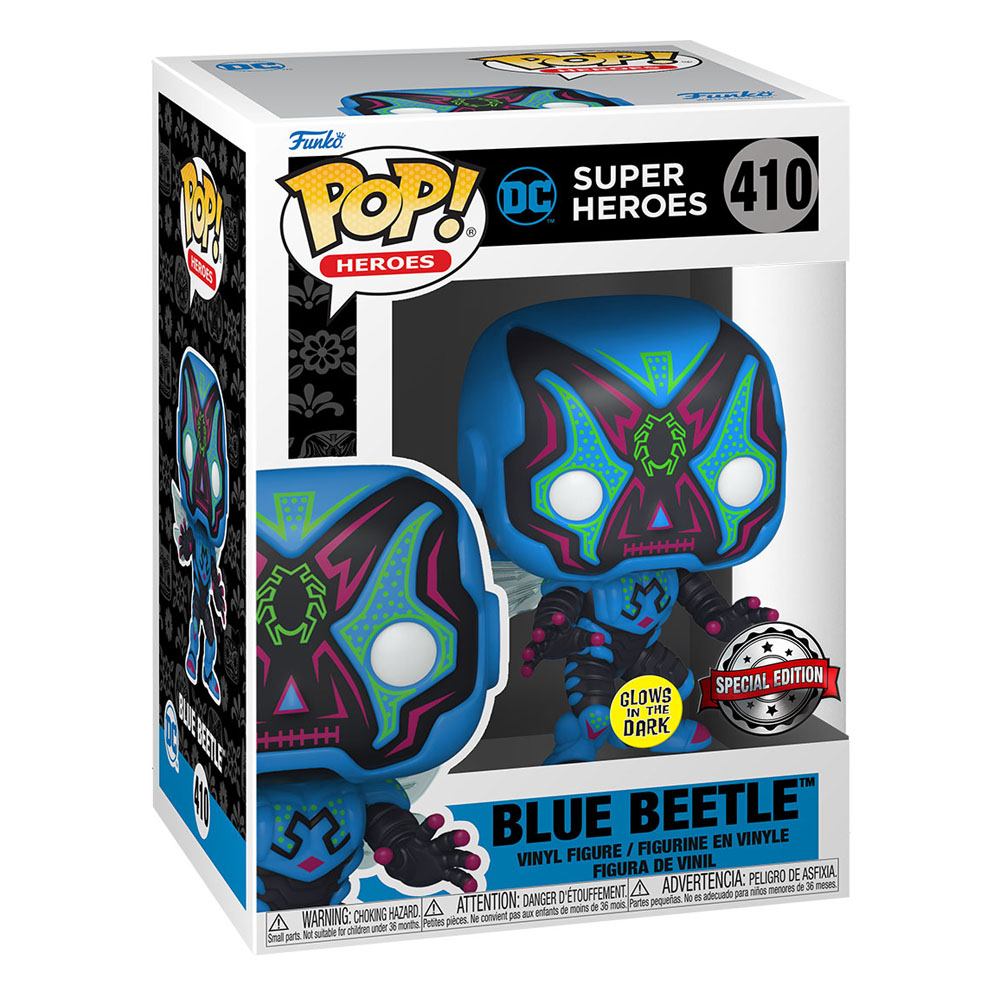 Photo du produit DC Comics POP! Dia De Los DC Blue Beetle GITD Exclusive