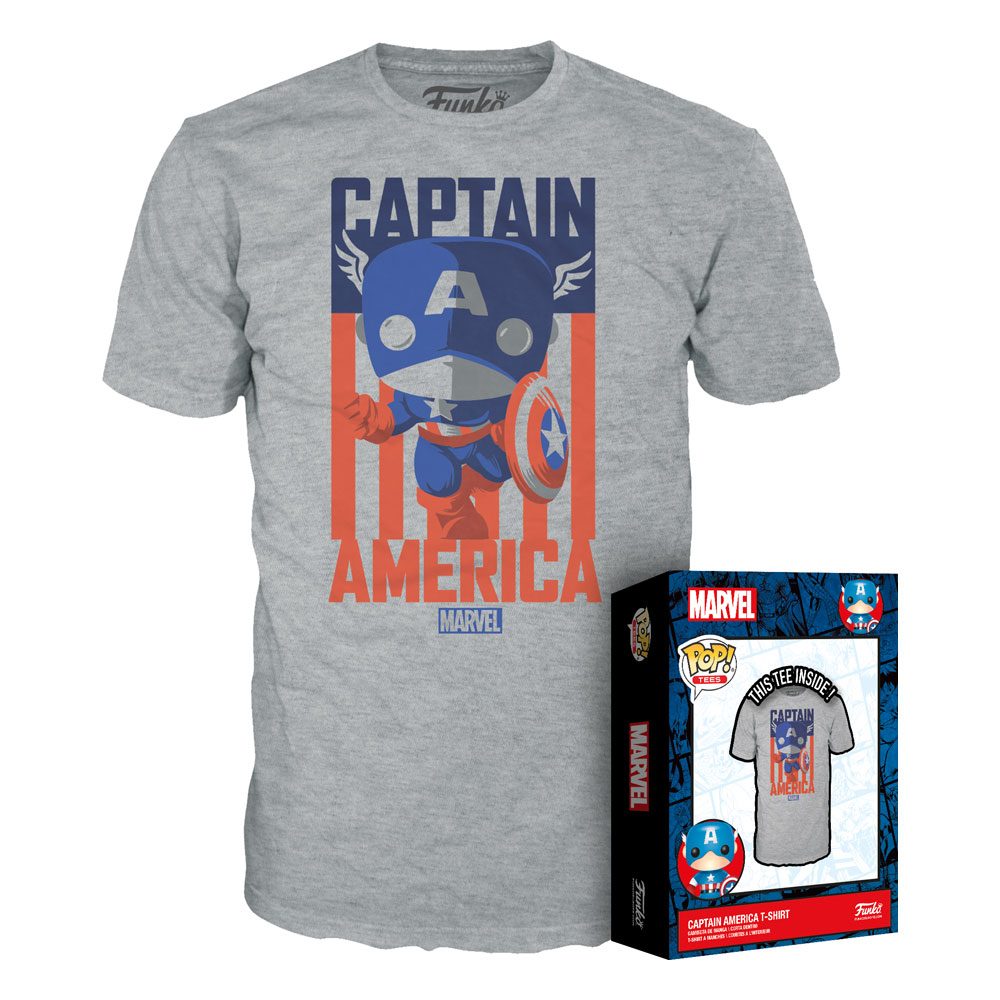 Photo du produit Marvel POP! Tees T-Shirt Captain America