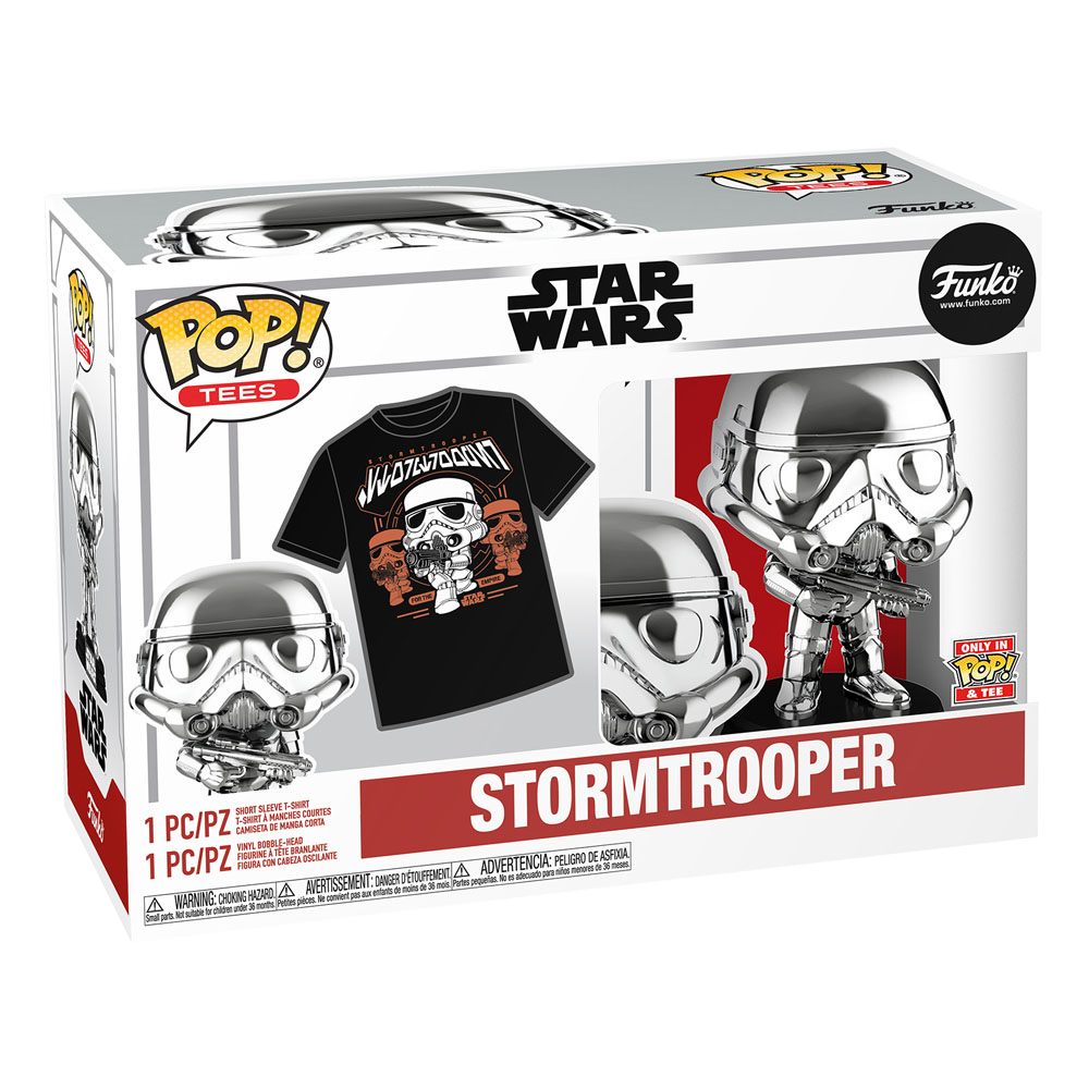 Photo du produit Star Wars POP! & Tee set figurine et T-Shirt Stormtrooper