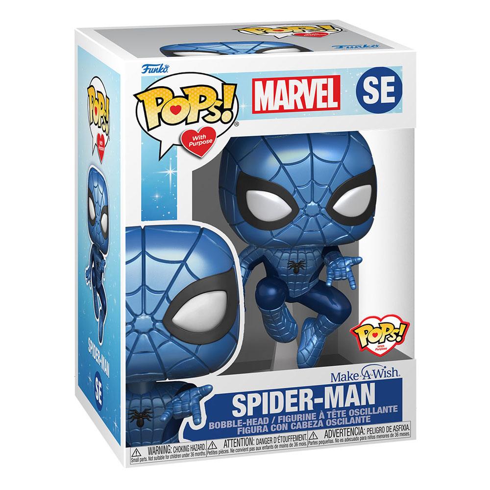 Photo du produit Marvel Make a Wish 2022 POP! Marvel Vinyl figurine Spider-Man (Metallic) 