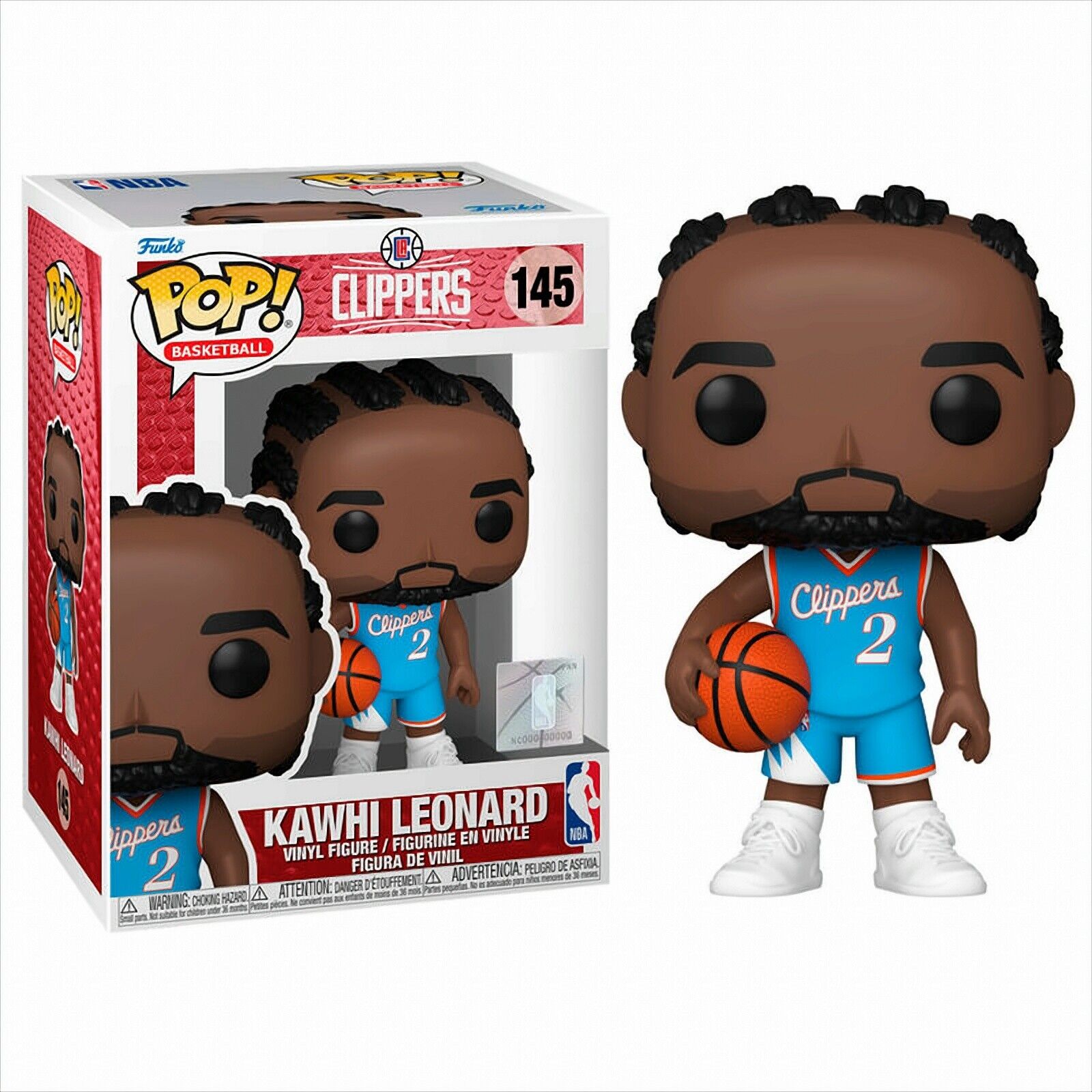 Photo du produit NBA Clippers POP! Basketball Vinyl figurine Kawhi Leonard (City Edition 2021)