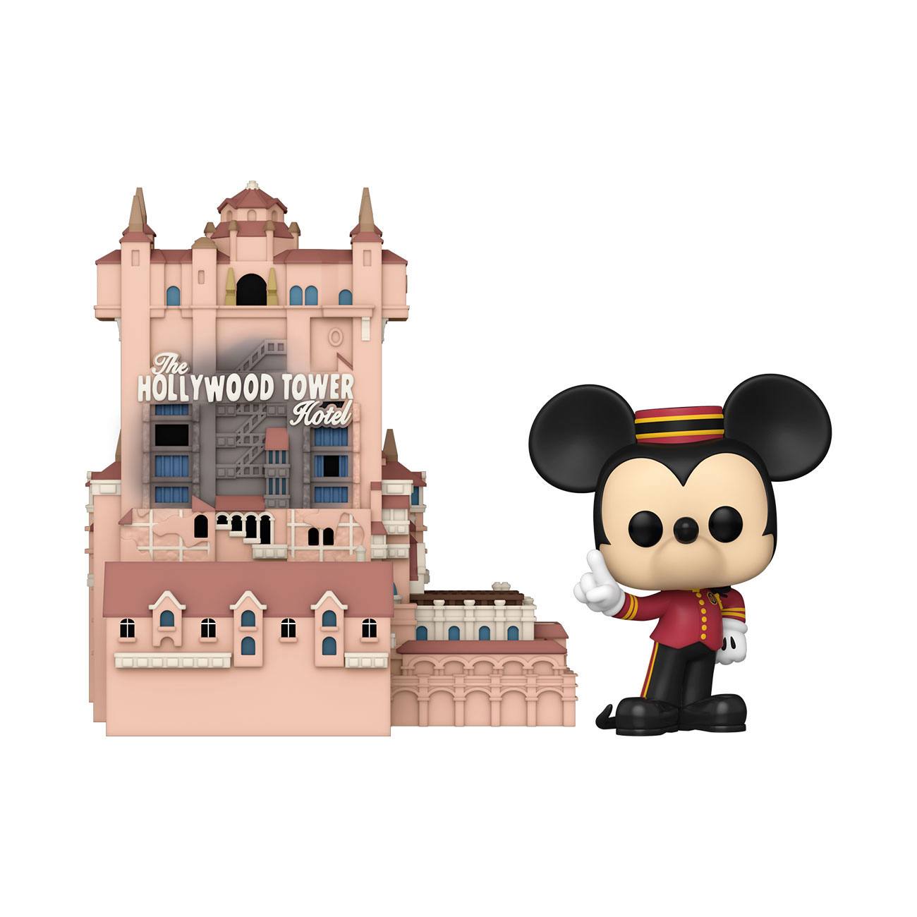 Photo du produit Walt Disney Word 50th Anniversary POP! Town Vinyl figurine Hollywood Tower Hotel and Mickey Mouse