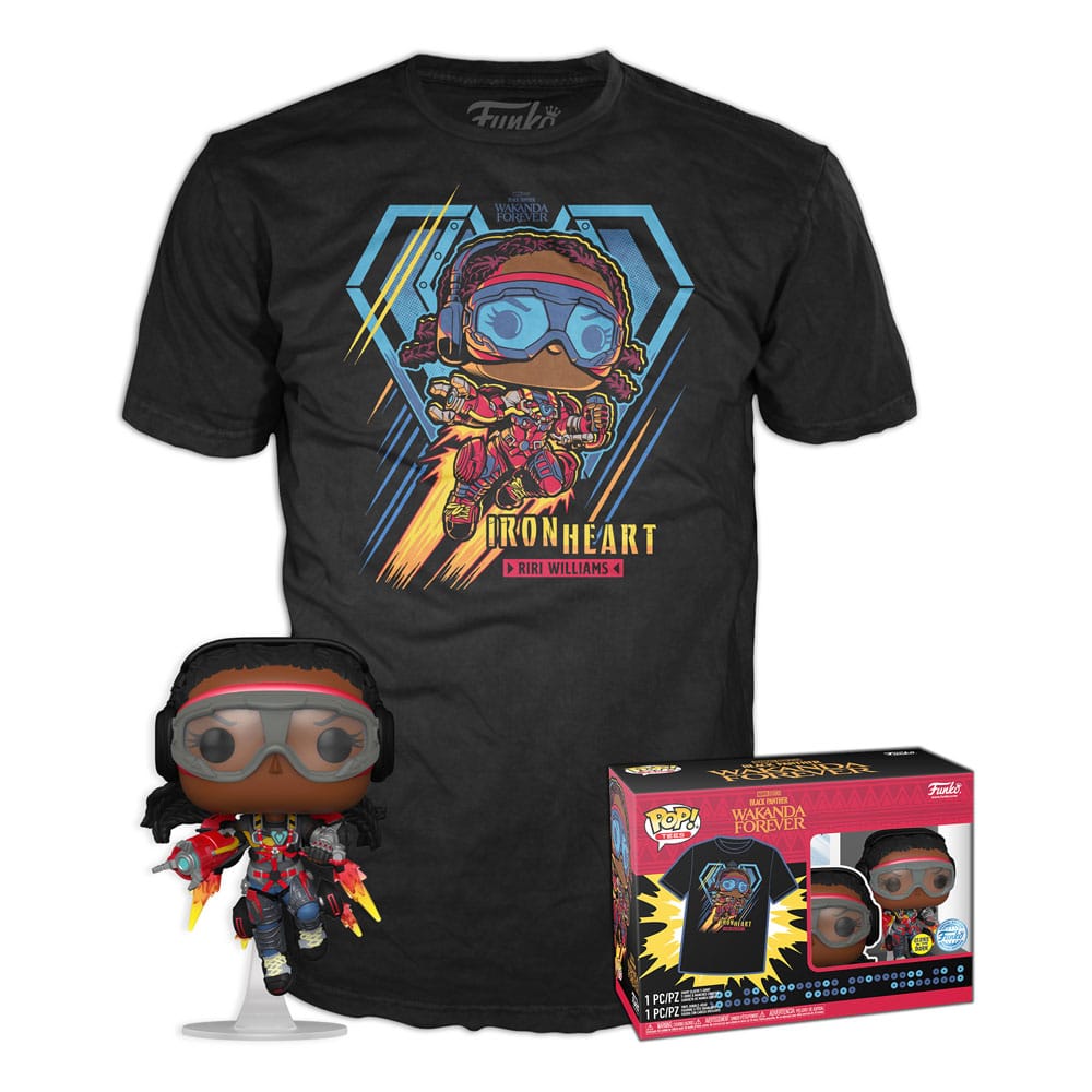 Photo du produit Black Panther Legacy POP! & Tee set figurine et T-Shirt Ironheart MK1