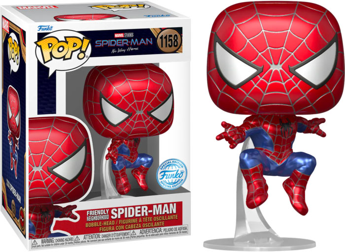 Photo du produit Funko Pop Marvel Spider-man No Way Home Friendly neighborhood Spider-man Exclusive Metallic