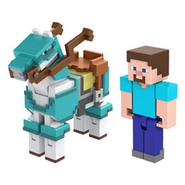 Photo du produit Minecraft pack 2 figurines Steve et cheval avec armure 8 cm Photo 2