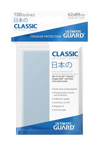 Ultimate Guard 100 pochettes Classic Soft Sleeves format japonais Transparent