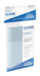 Photo du produit Ultimate Guard 100 pochettes Classic Soft Sleeves format japonais Transparent Photo 2