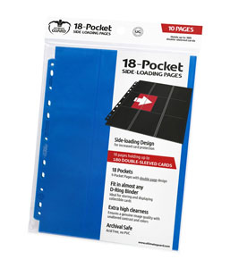 Ultimate Guard 18-Pocket Pages Side-Loading Bleu (10)