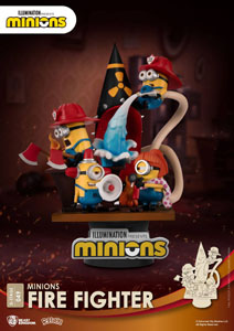 MINIONS DIORAMA PVC D-STAGE FIRE FIGHTER 15 CM