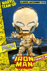 Marvel Comics figurine Cosbaby (S) Iron Man (Metallic Gold Armor) 10 cm