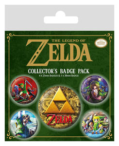 Legend of Zelda pack 5 badges Classics