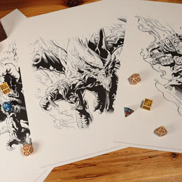 Photo du produit Dungeons & Dragons set 7 lithographies 36 x 28 cm Photo 2