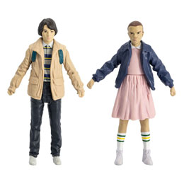 Stranger Things figurines et comic book Eleven and Mike Wheeler 8 cm