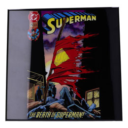 Superman décoration murale Crystal Clear Picture The Death of Superman 32 x 32 cm