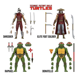 Photo du produit Tortues Ninja pack 4 figurines BST AXN Mirage Comics Shredder & Turtles Exclusive 13 cm Photo 1