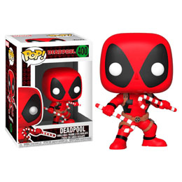 FIGURINE FUNKO POP MARVEL HOLIDAY DEADPOOL WITH CANDY CANES