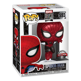 MARVEL 80TH FUNKO POP! SPIDER-MAN (FIRST APPEARANCE) (METALLIC) EXCLUSIVE