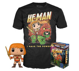 Photo du produit Masters of the Universe POP! & Tee set figurine et T-Shirt He-Man Exclusive Photo 1