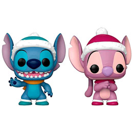 Photo du produit Pack 2 figurines POP Disney Lilo & Stitch - Stitch & Angel Winter Exclusive Photo 1