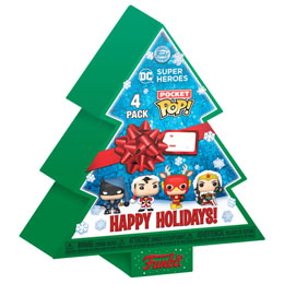 DC Comics Holiday 2022 pack 4 figurines Pocket POP! Vinyl Tree Holiday Box