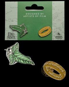 Le Seigneur des Anneaux pack 2 pin's Elfen Leaf & One Ring