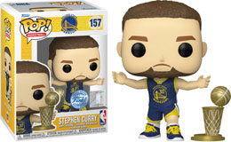 Funko Pop NBA Stephen Curry Golden State Warriors with trophy Exclusive 